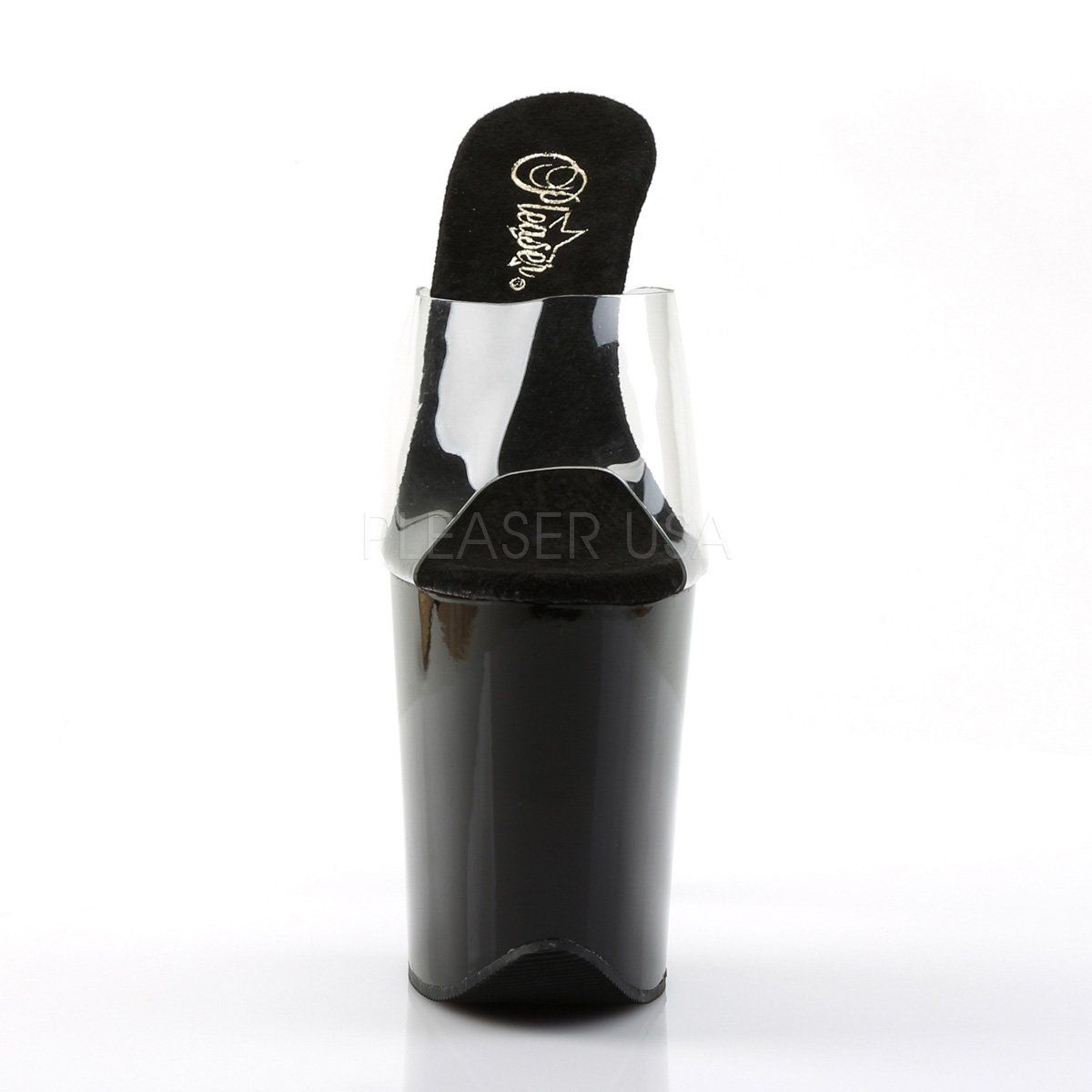 FLAMINGO-801 Clear/Black Slide Pleaser