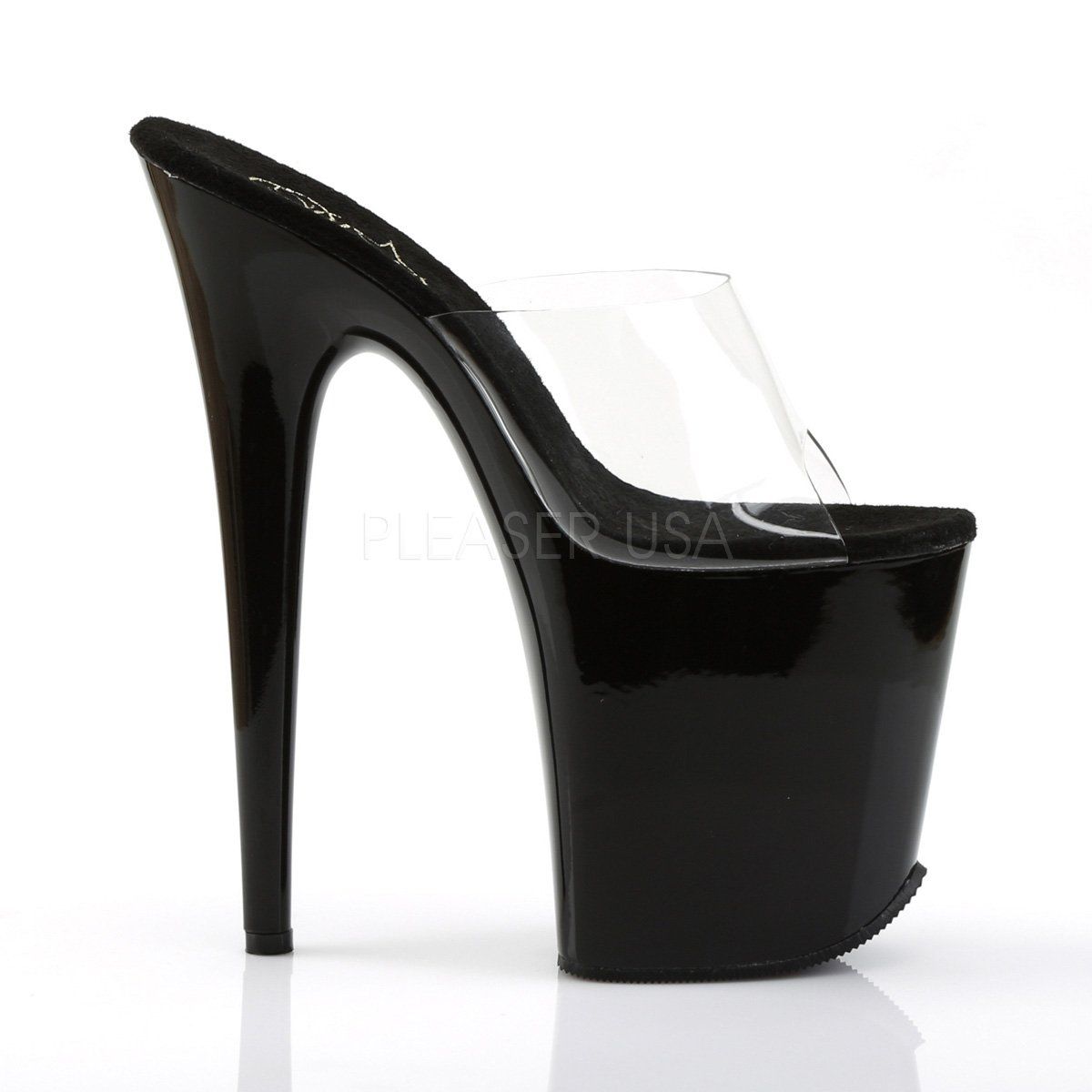 FLAMINGO-801 Clear/Black Slide Pleaser