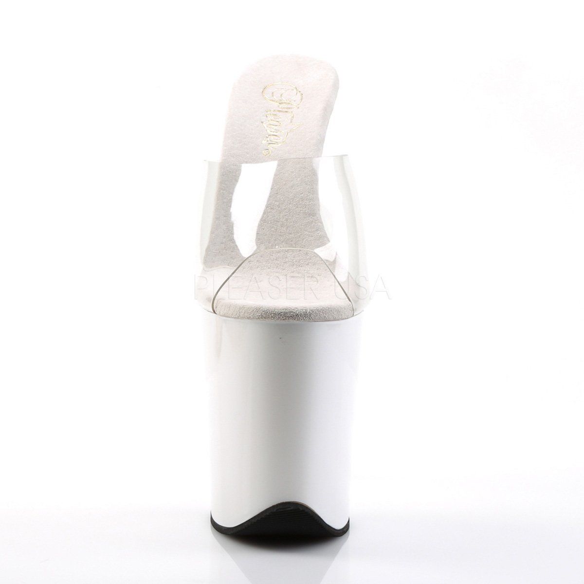 FLAMINGO-801 Clear/White Slide Pleaser