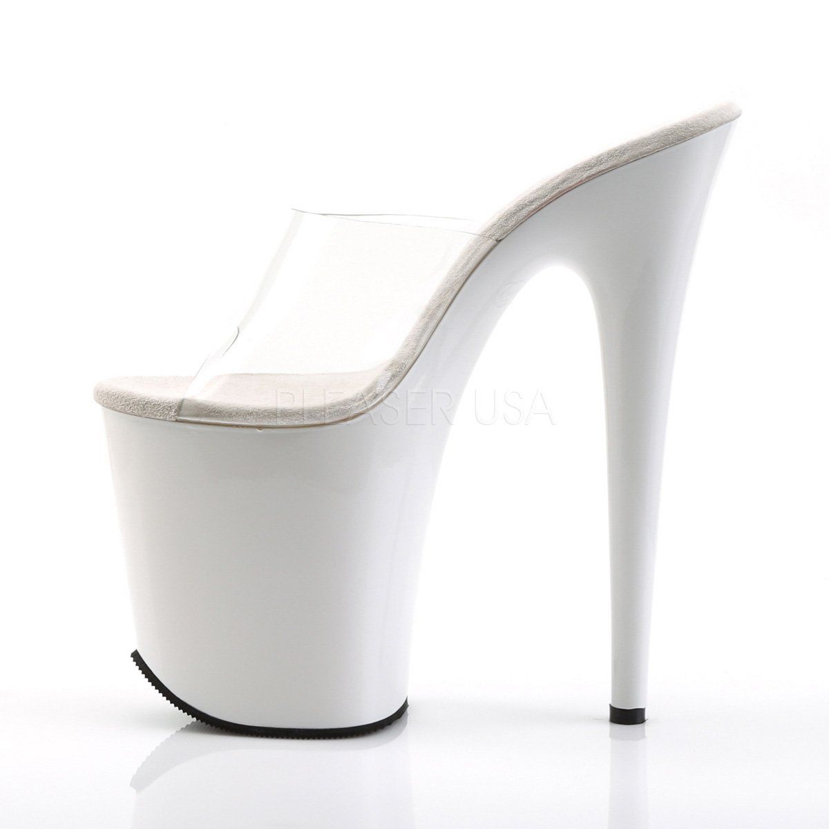 FLAMINGO-801 Clear/White Slide Pleaser