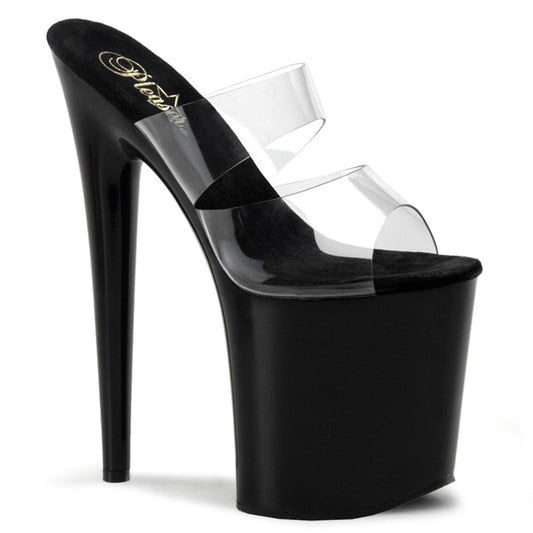 FLAMINGO-802 Clear/Black Slide Pleaser