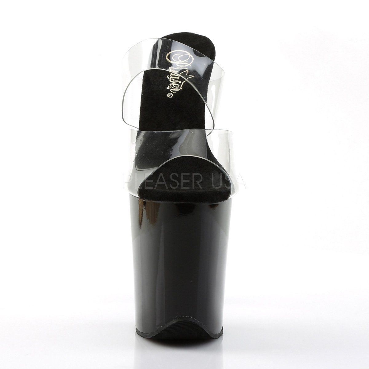 FLAMINGO-802 Clear/Black Slide Pleaser