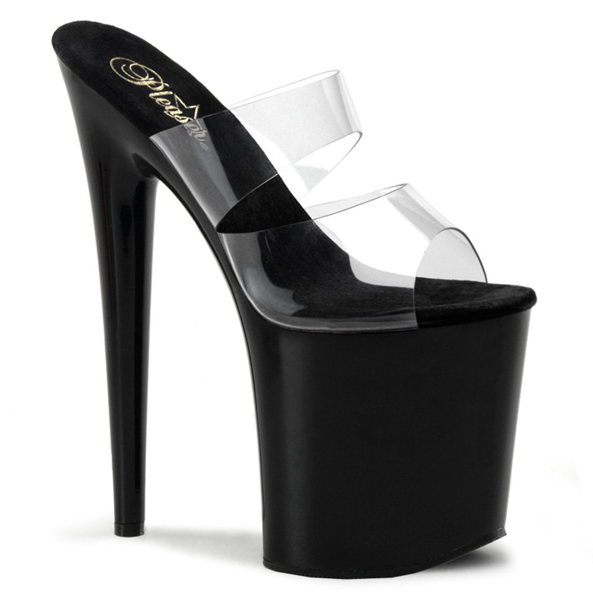 FLAMINGO-802 Clear/Black Slide Pleaser
