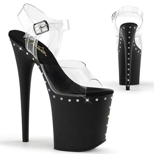 FLAMINGO-808ABLS Clear Platform Sandal Pleaser