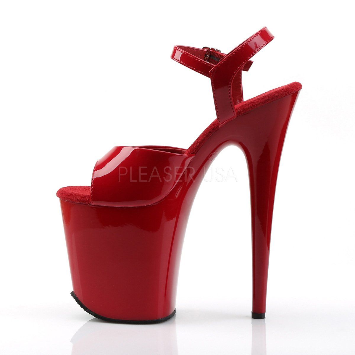 FLAMINGO-809 Red Patent Platform Sandal Pleaser