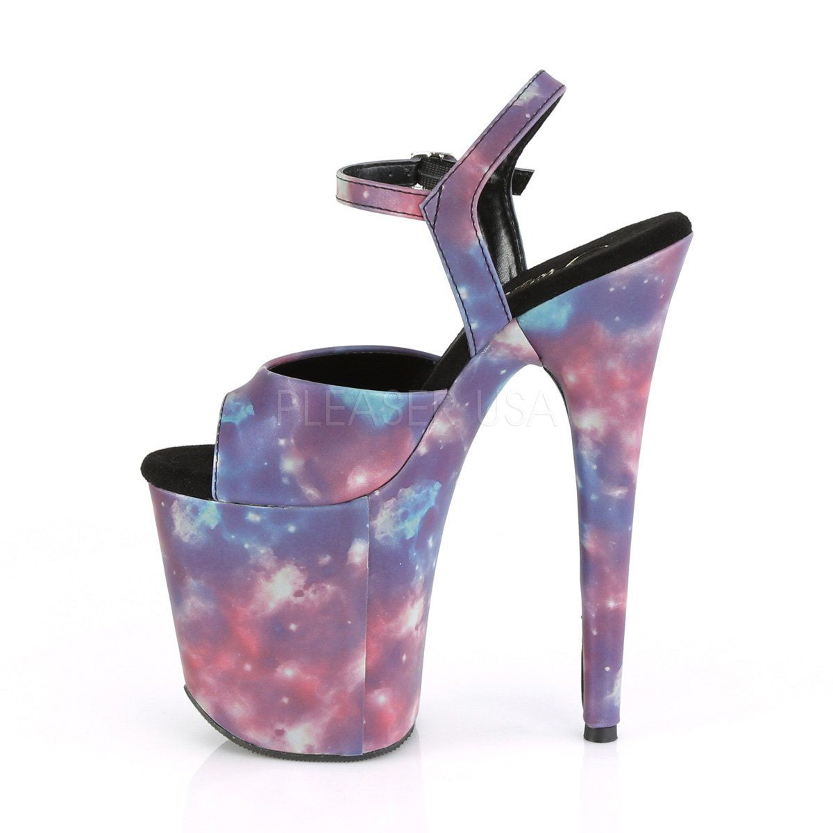 FLAMINGO-809REFL Purple-Blue Reflective/Purple-Blue Refl Platform Sandal Pleaser