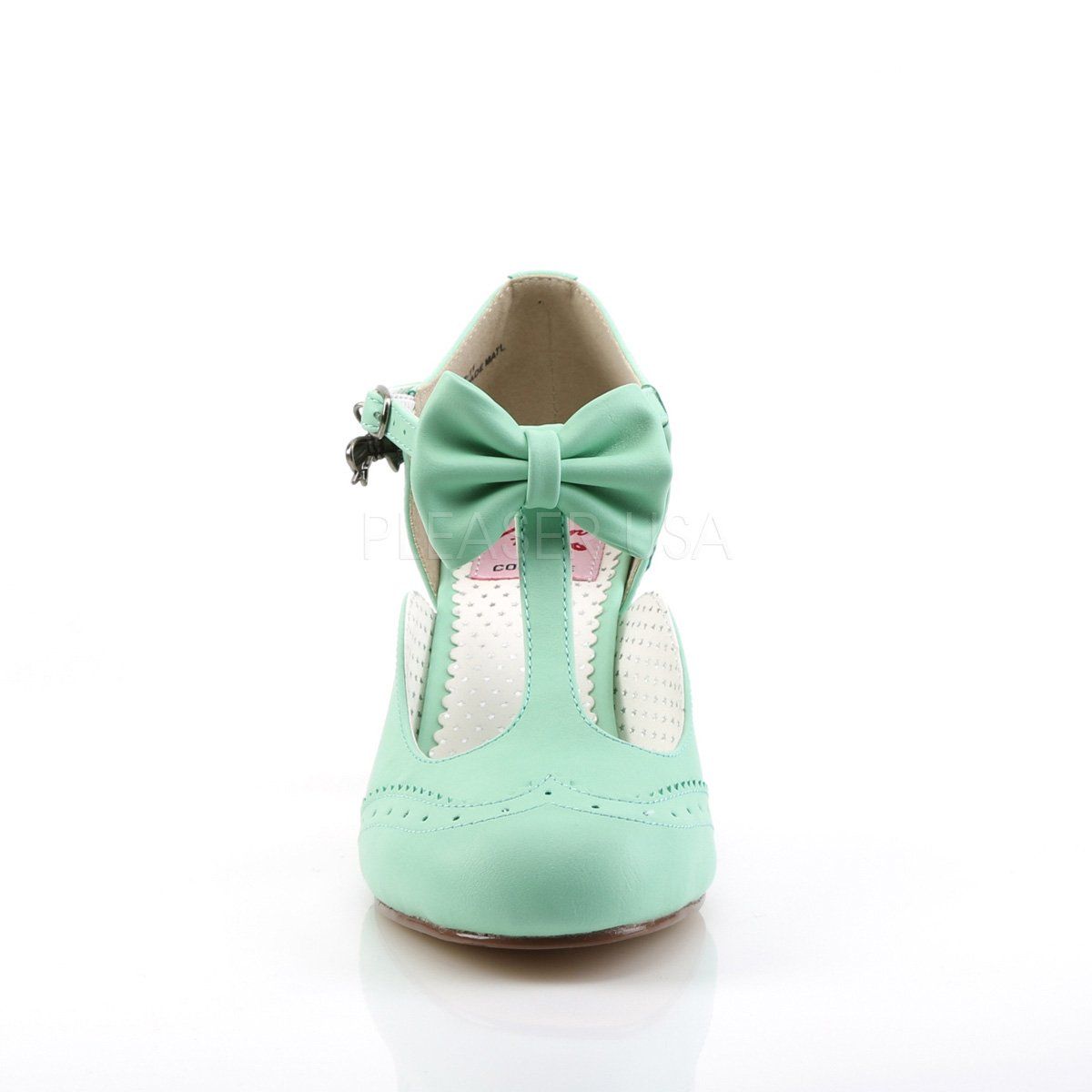 FLAPPER-11 Mint Faux Leather Pin Up Couture