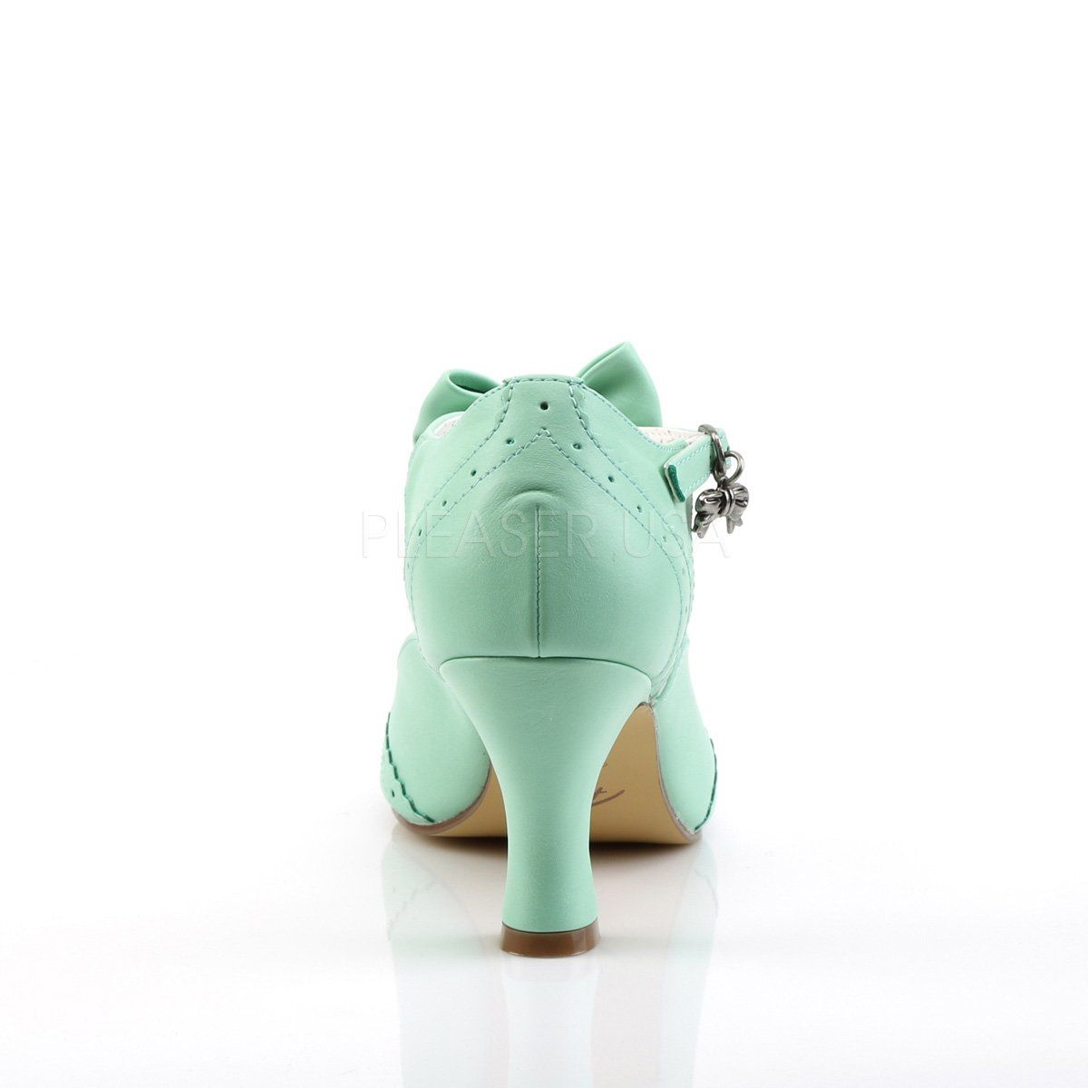 FLAPPER-11 Mint Faux Leather Pin Up Couture