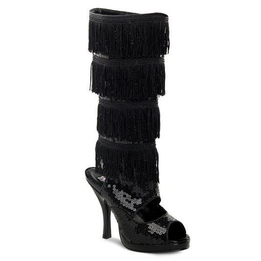 FLAPPER-168 Black Sequins Funtasma