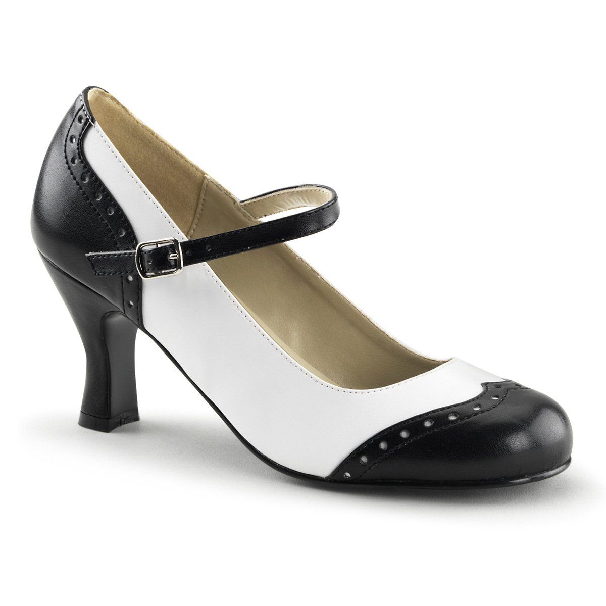 FLAPPER-25 Black-White Pu Funtasma