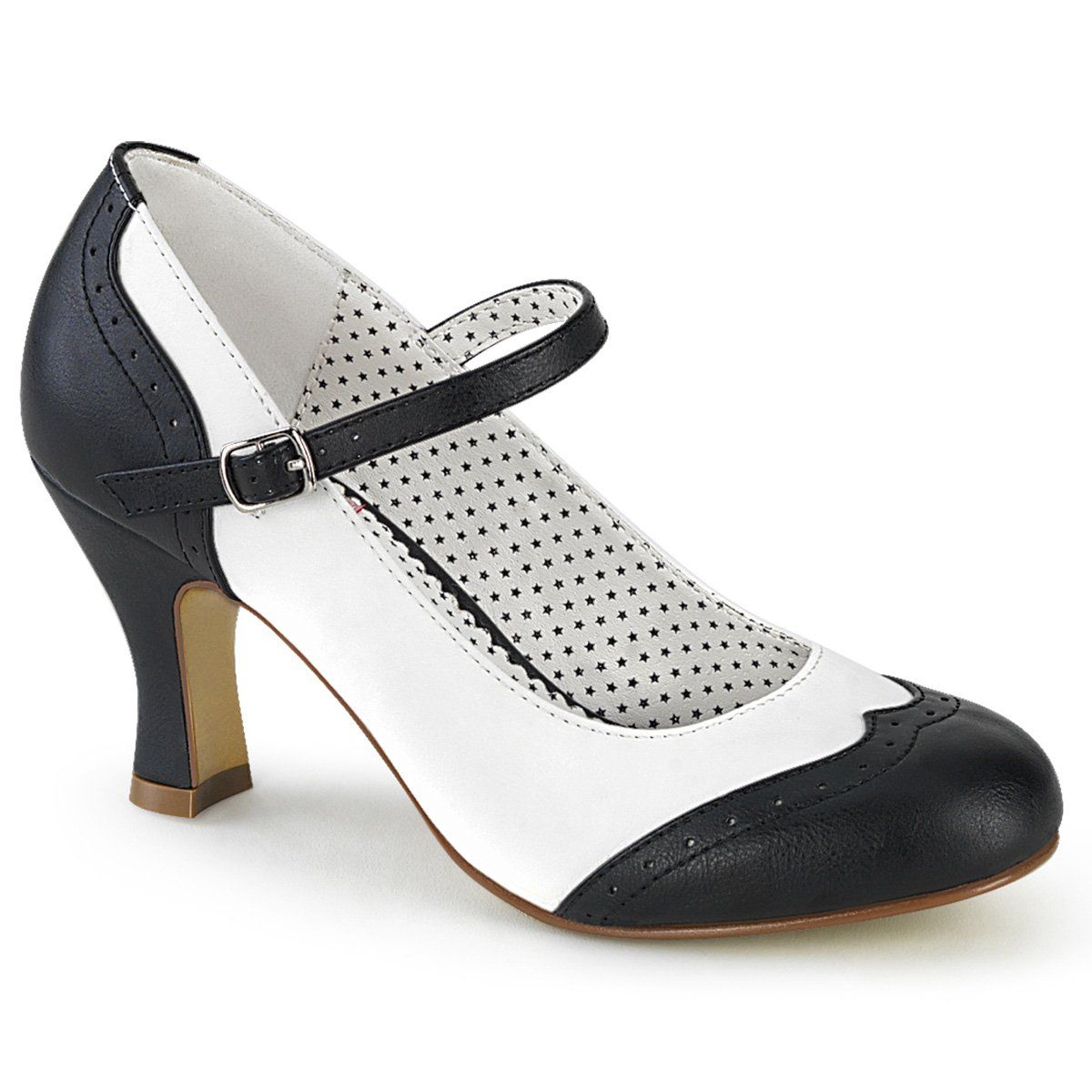 FLAPPER-25 Black-White Pu Funtasma