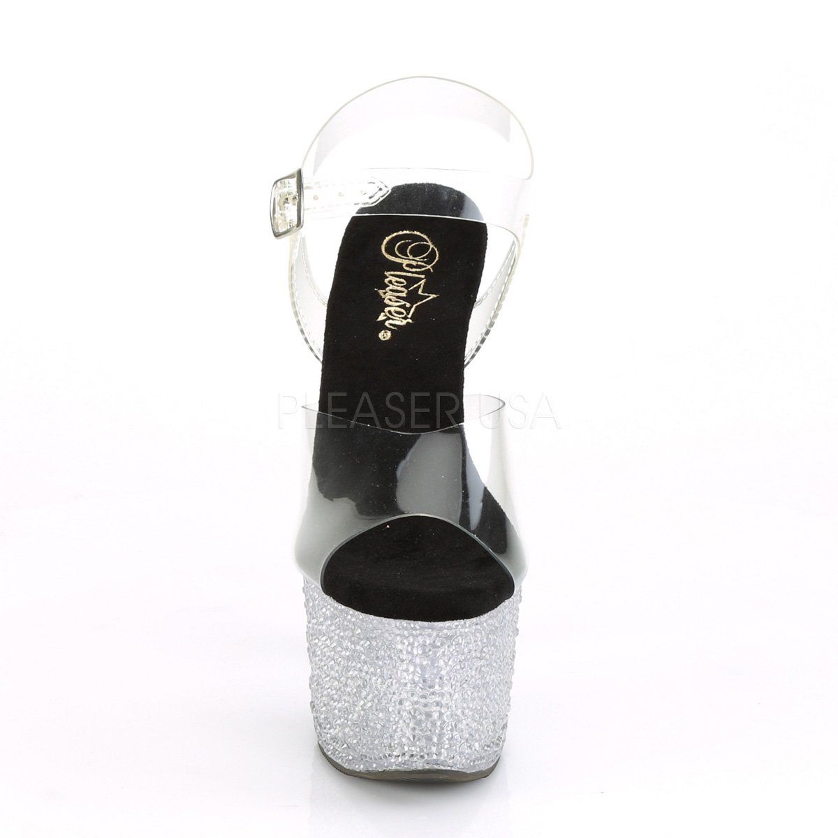 FLASHDANCE-708XTAL Clear Platform Sandal Pleaser