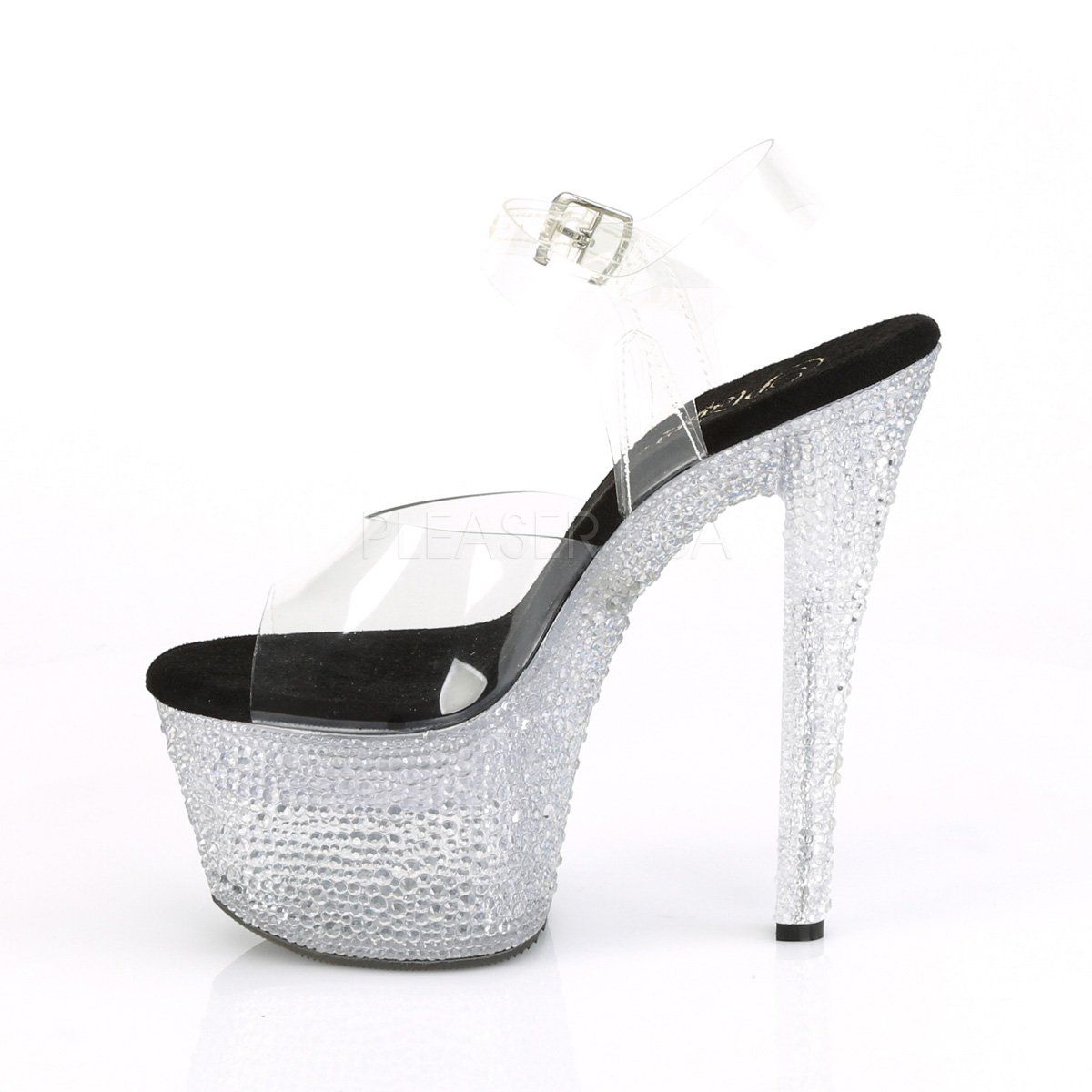 FLASHDANCE-708XTAL Clear Platform Sandal Pleaser