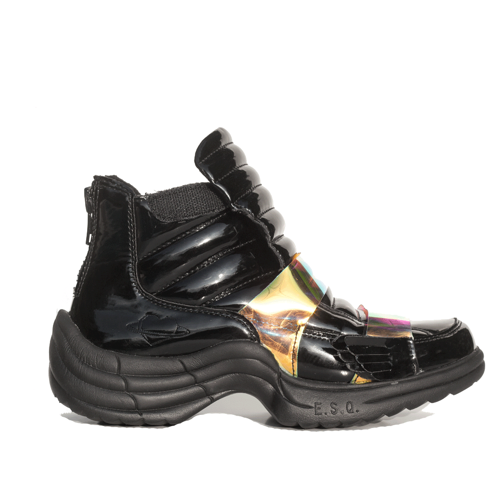 FLYH HI Winged Sneaker Black