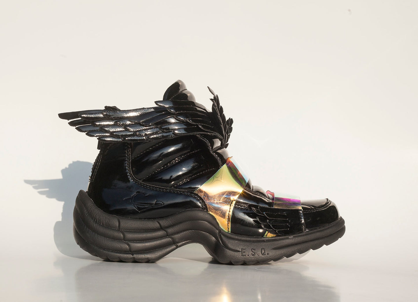 FLYH HI Winged Sneaker Black