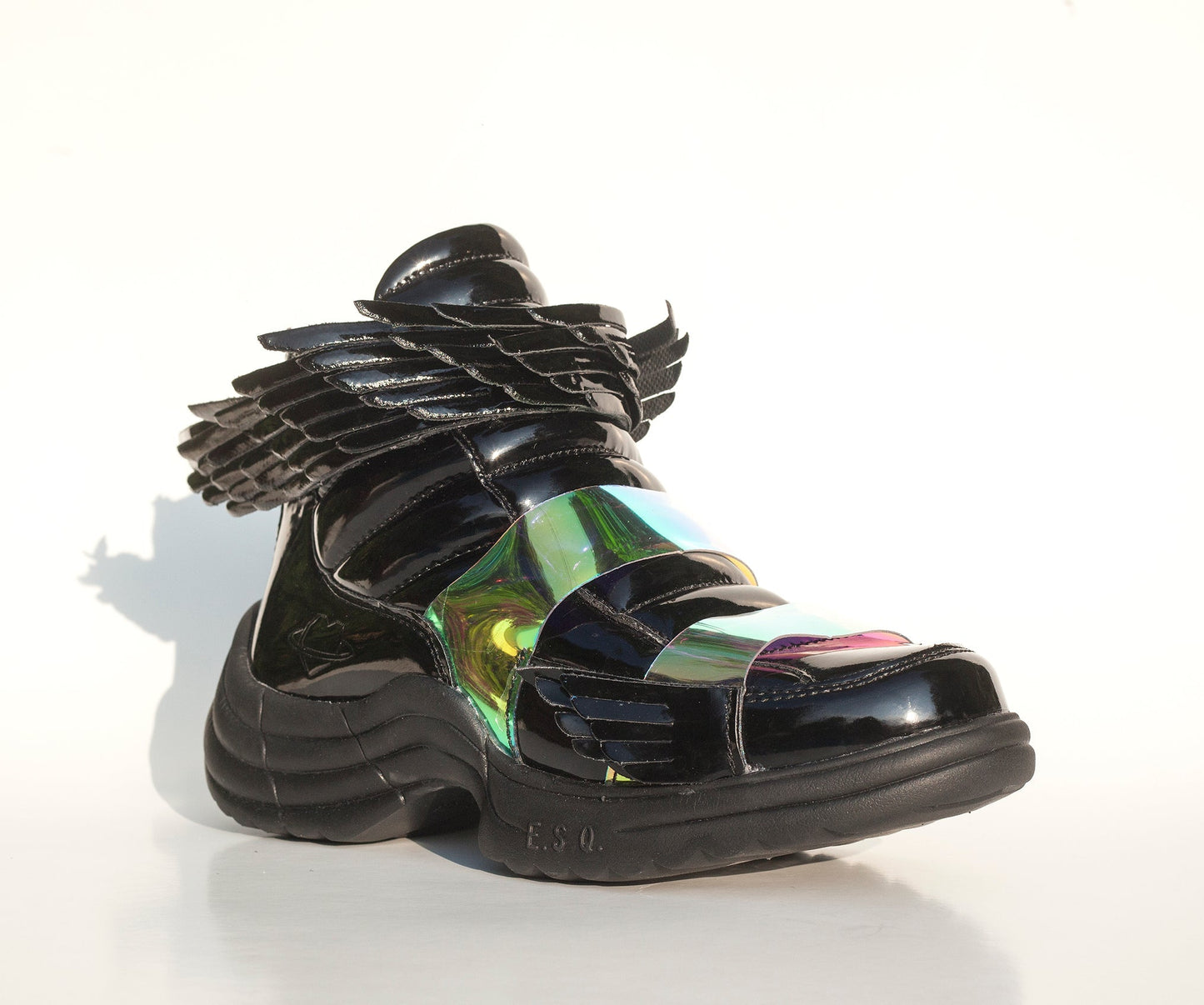FLYH HI Winged Sneaker Black