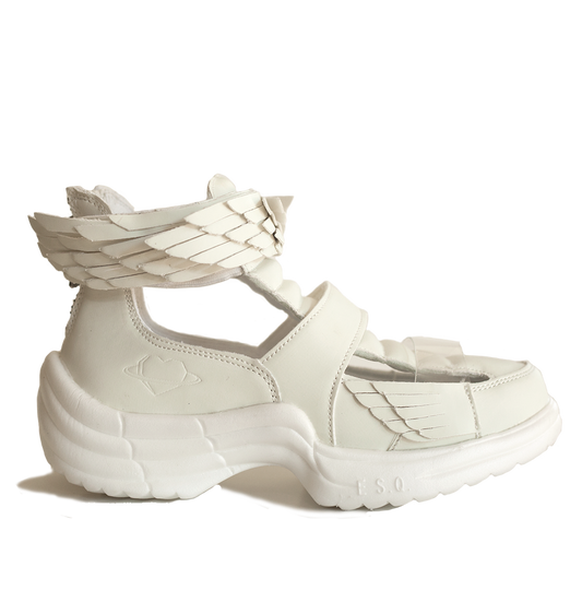 FLYH HI Winged Sneaker White (UV Reactive)