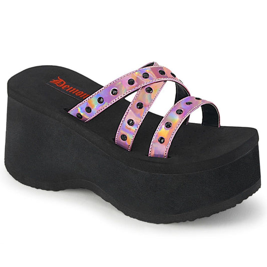 FUNN-19 Pink Hologram Sandal Demonia