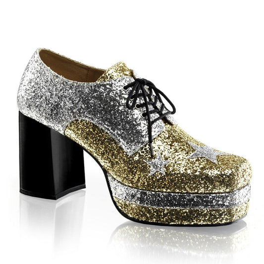 GLAMROCK-02 Silver-Gold Glitter Funtasma