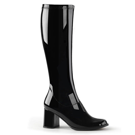 GOGO-300 Black Stretch Patent Funtasma