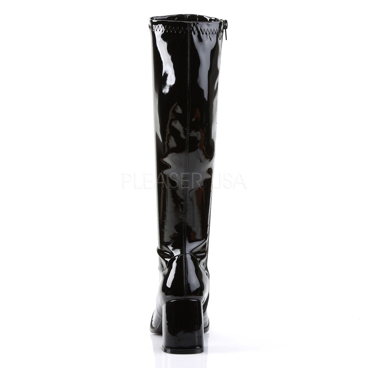 GOGO-300 Black Stretch Patent Funtasma
