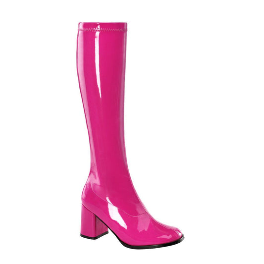 GOGO-300 Hot Pink Stretch Patent Funtasma
