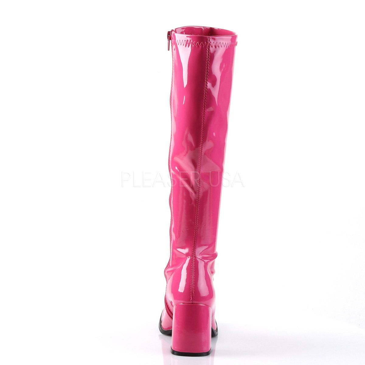 GOGO-300 Hot Pink Stretch Patent Funtasma