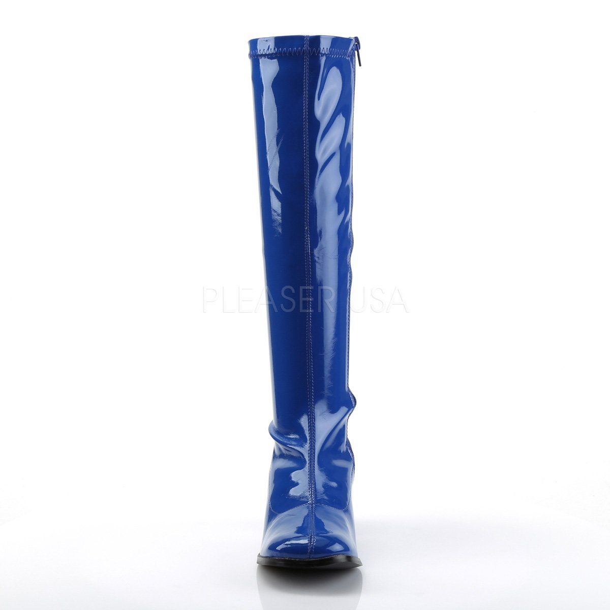 GOGO-300 Navy Blue Stretch Patent Funtasma