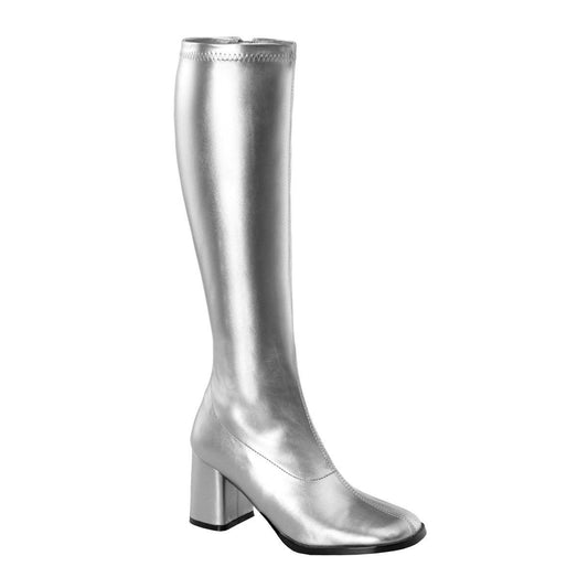 GOGO-300 Silver Metallic Stretch Pu Funtasma
