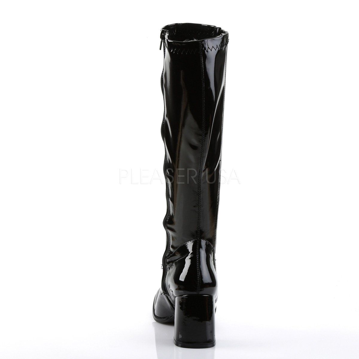 GOGO-303 Black Stretch Patent-Clear Tpu Funtasma
