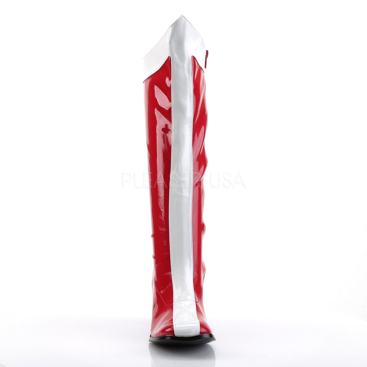 GOGO-305 Red-White Stretch Patent Funtasma