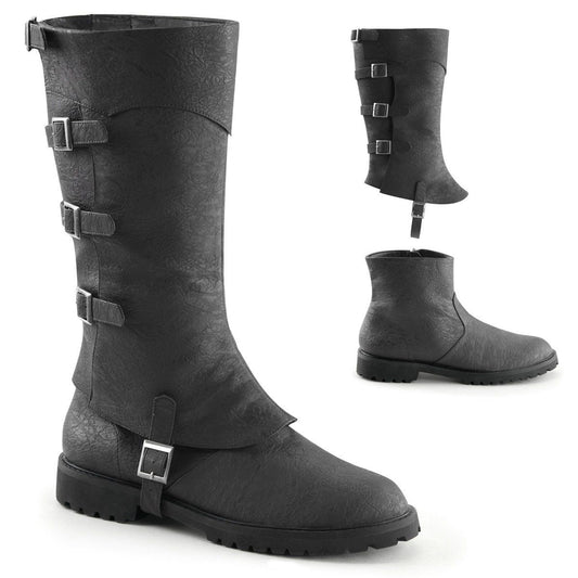 GOTHAM-105 Black Distressed Pu Funtasma