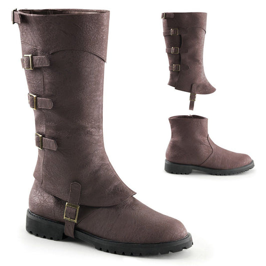 GOTHAM-105 Brown Distressed Pu Funtasma