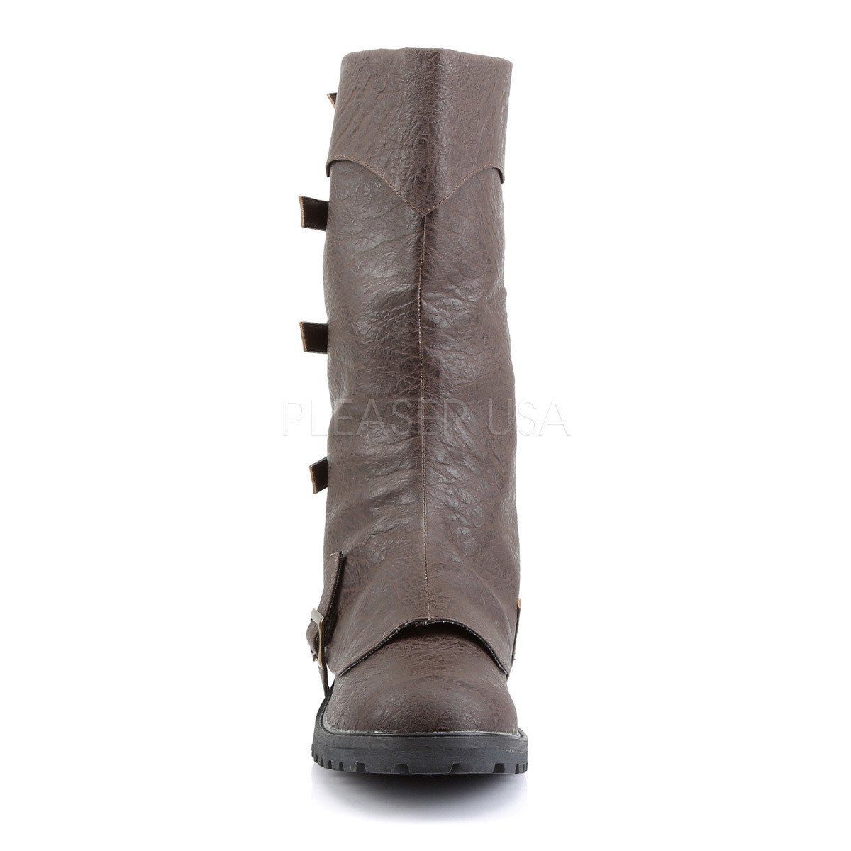 GOTHAM-105 Brown Distressed Pu Funtasma