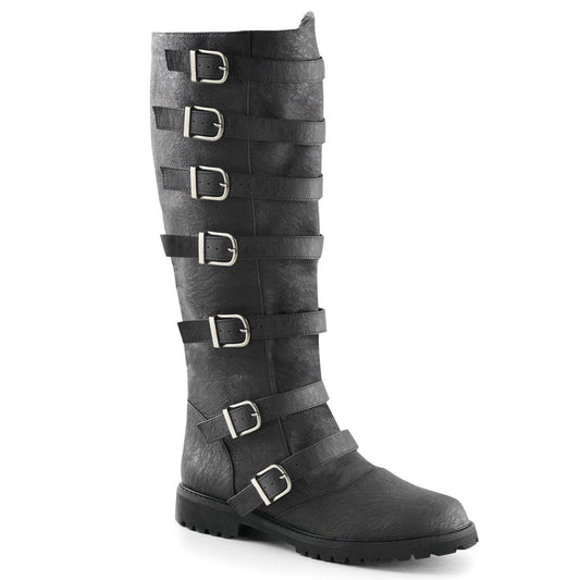 GOTHAM-110 Black Distressed Pu Funtasma