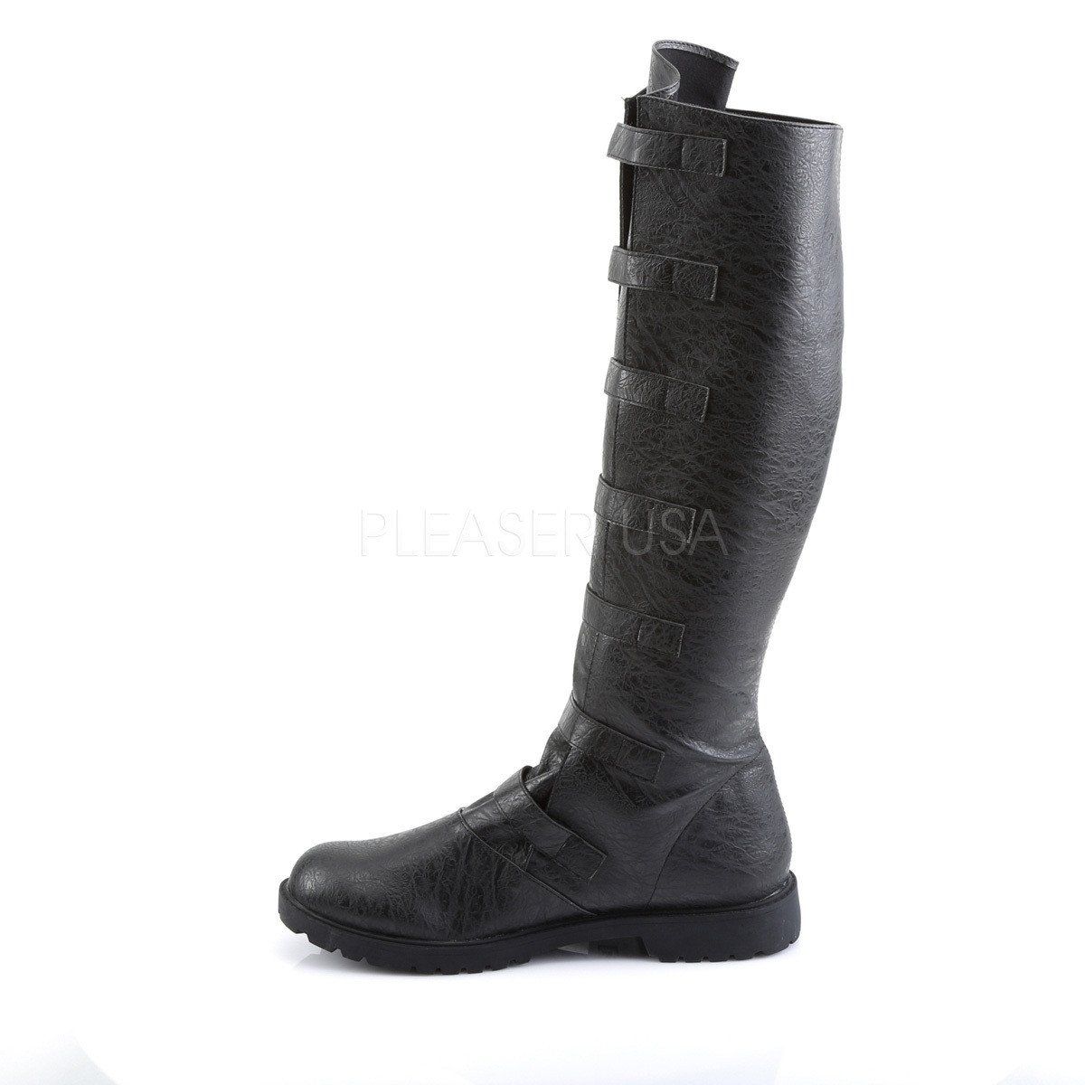 GOTHAM-110 Black Distressed Pu Funtasma
