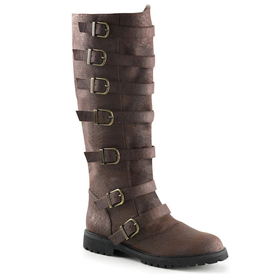 GOTHAM-110 Brown Distressed Pu Funtasma