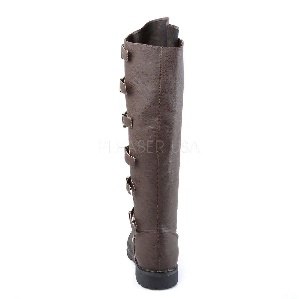 GOTHAM-110 Brown Distressed Pu Funtasma