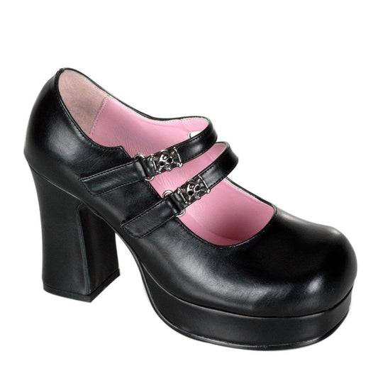 GOTHIKA-09 Black Vegan Leather Mary Janes Demonia