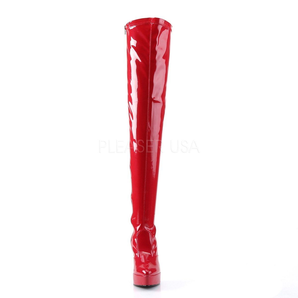 INDULGE-3000 Red Stretch Patent Devious