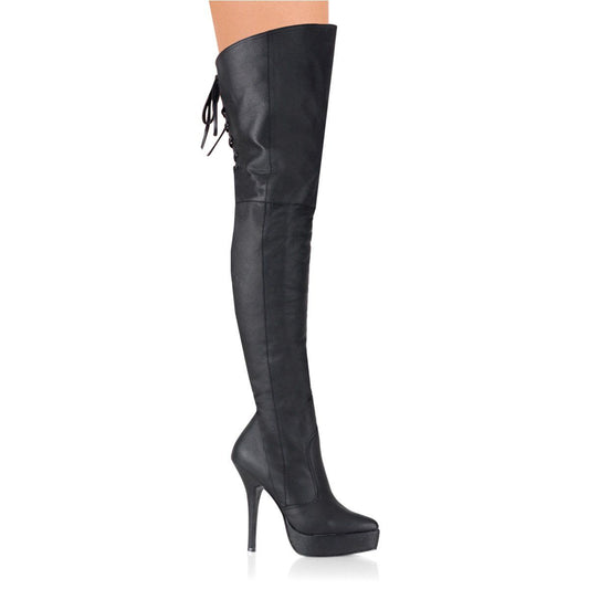 INDULGE-3011 Black Leather (P) Devious