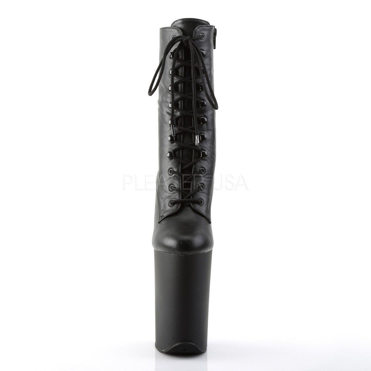 INFINITY-1020 Black Faux Leather Ankle Boot Pleaser