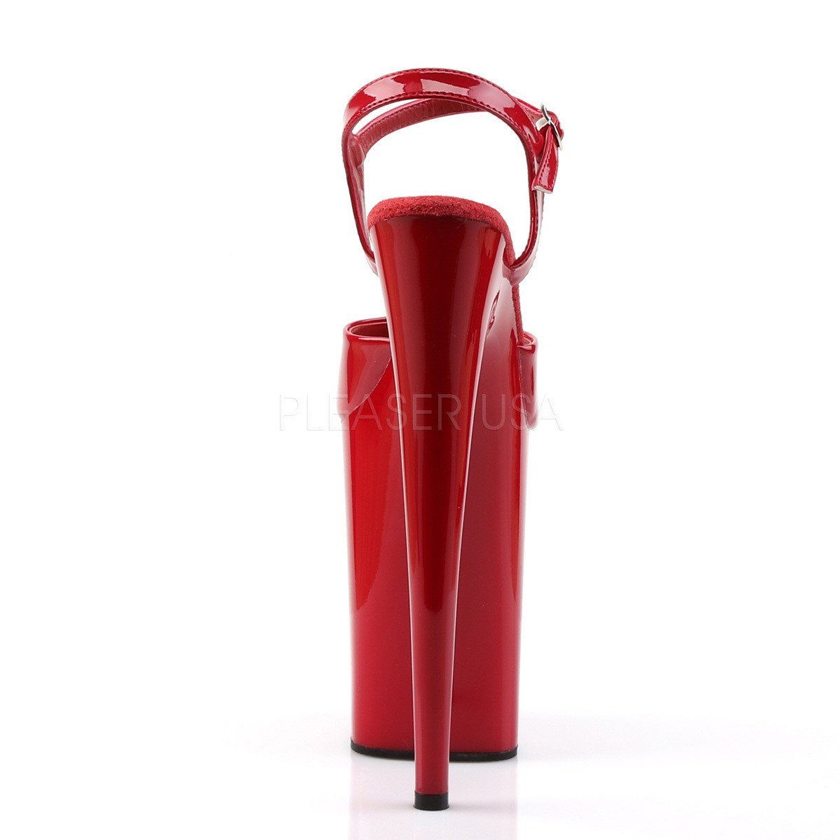 INFINITY-909 Red Platform Sandal Pleaser