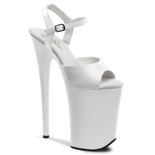 INFINITY-909 White Platform Sandal Pleaser