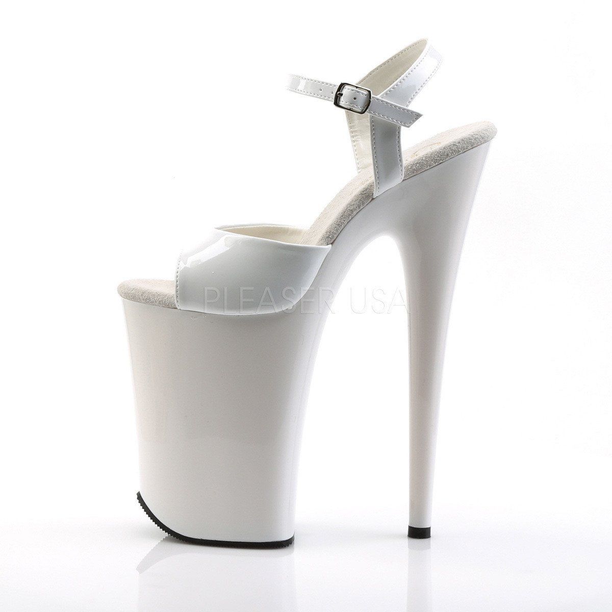 INFINITY-909 White Platform Sandal Pleaser