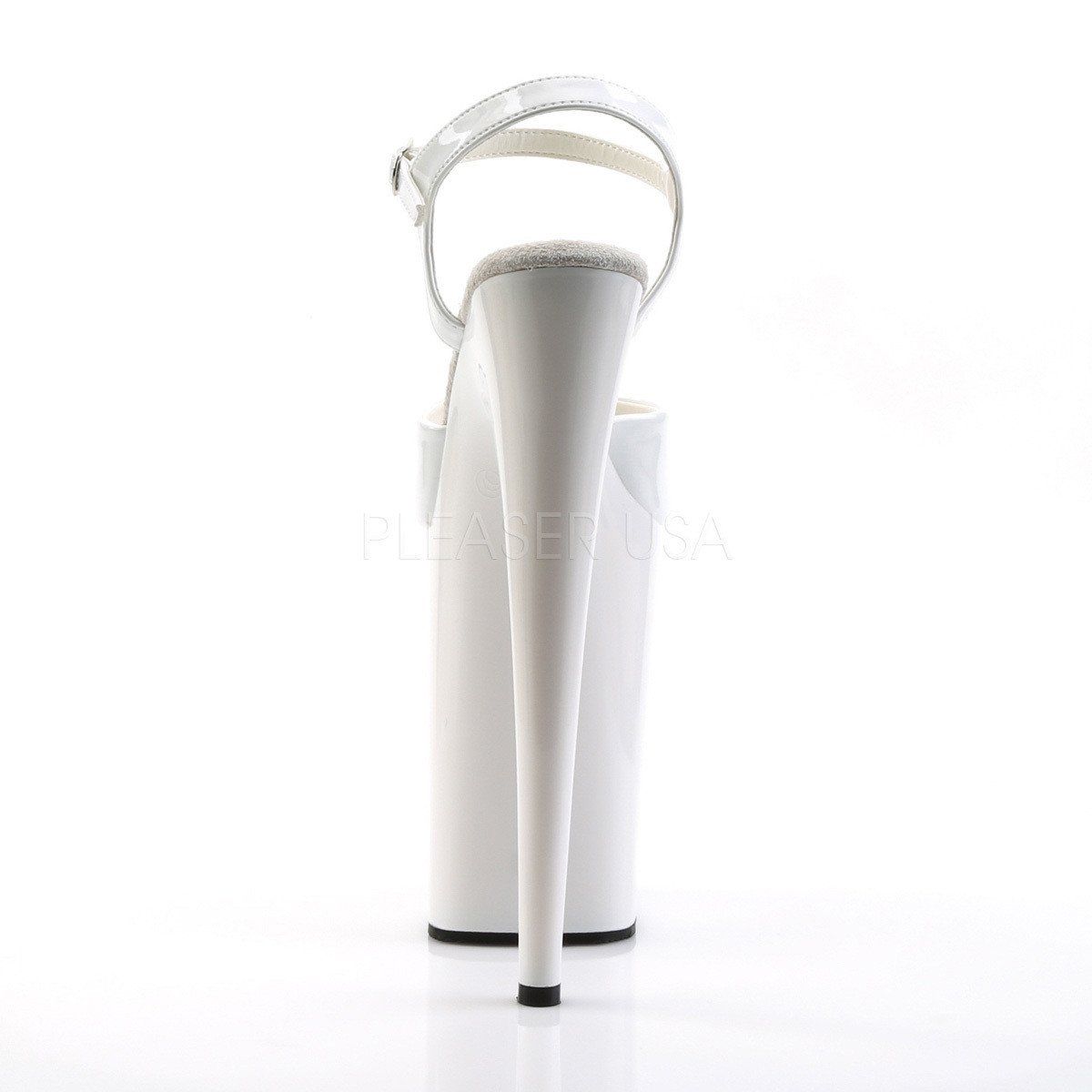 INFINITY-909 White Platform Sandal Pleaser
