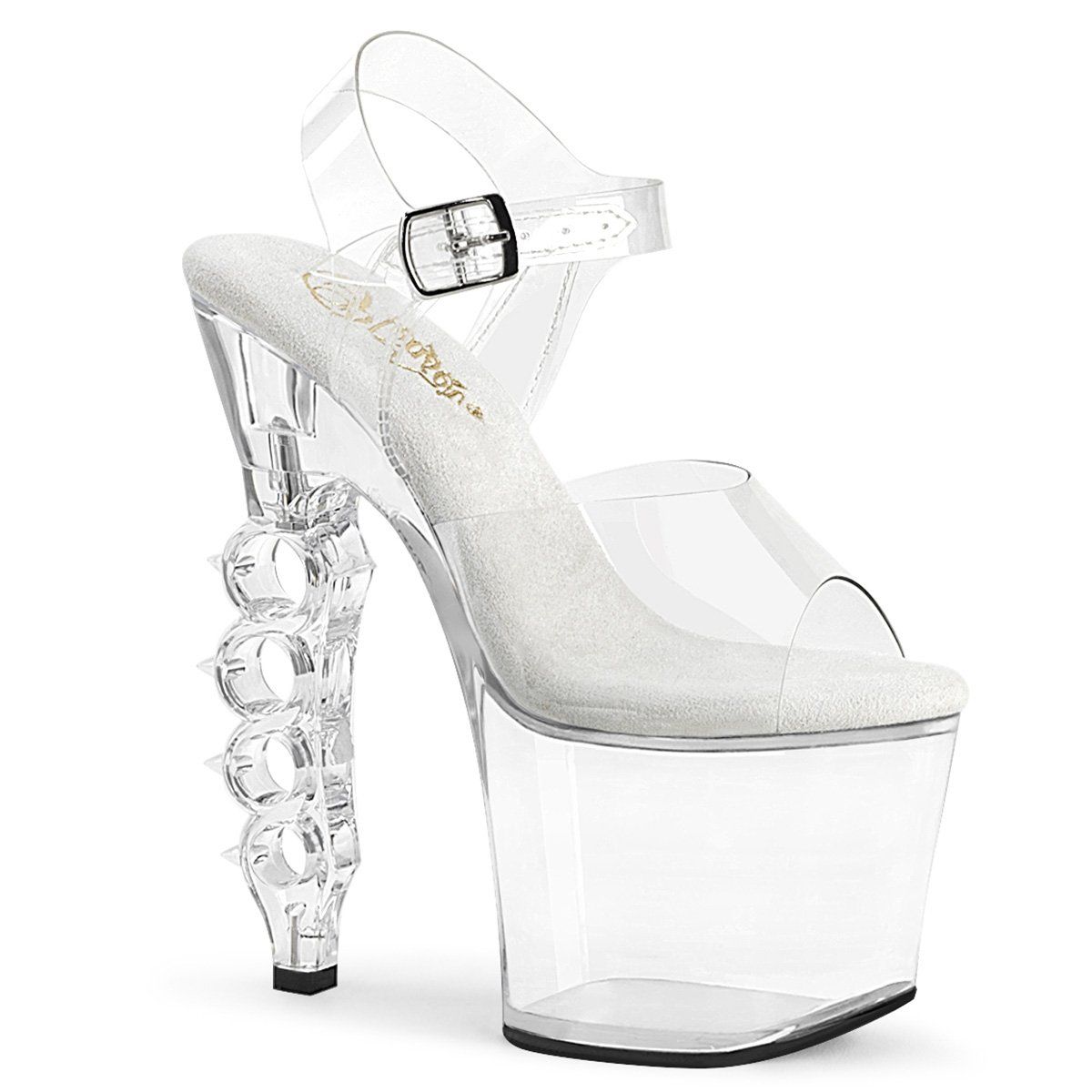 IRONGRIP-708 Clear Platform Sandal Pleaser