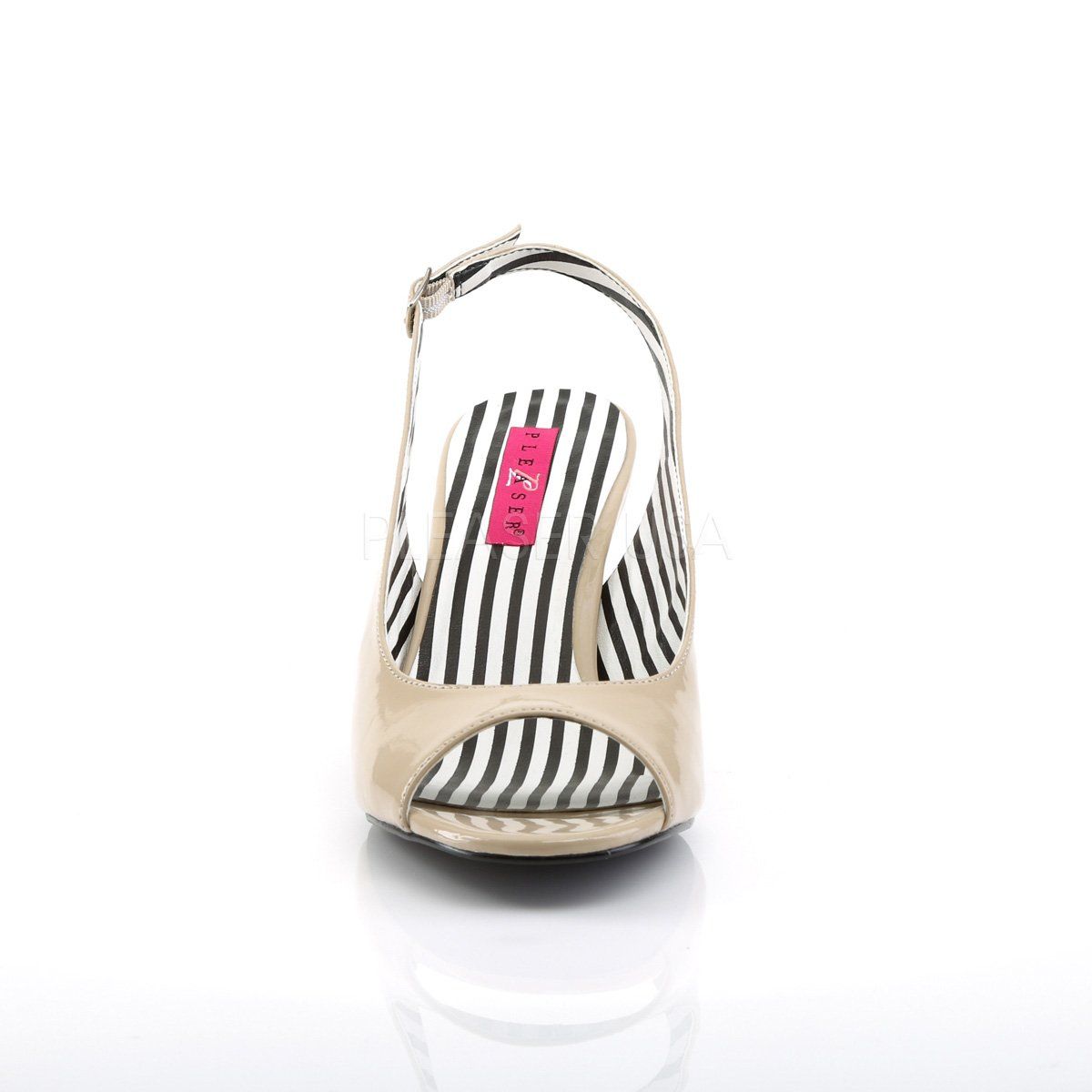 JENNA-02 Cream Patent Pleaser Pink Label