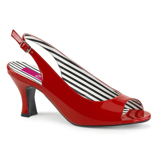 JENNA-02 Red Patent Pleaser Pink Label