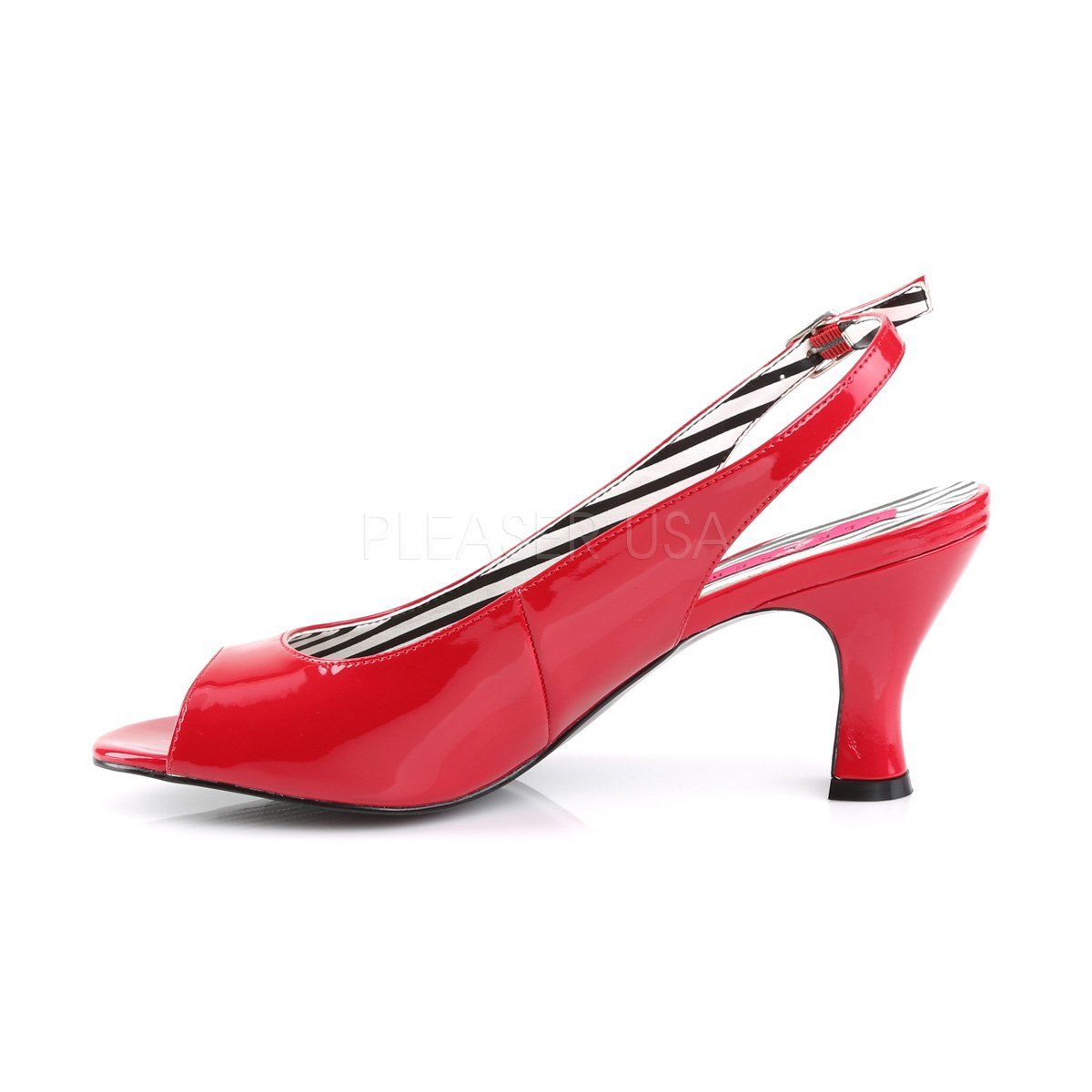 JENNA-02 Red Patent Pleaser Pink Label